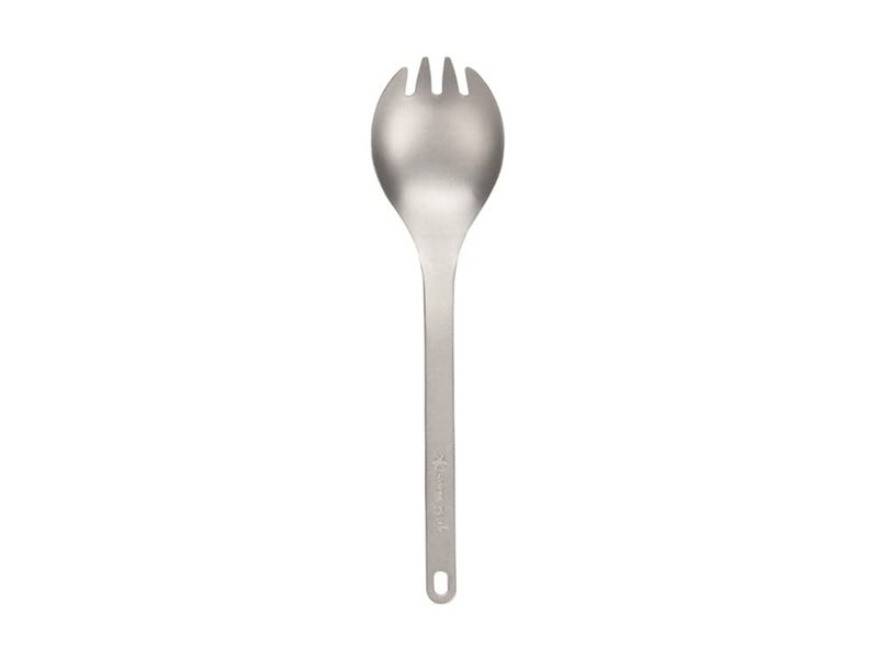 Snow Peak Titanium Spork - Lightweight Titanium Cutlery for Camping & Hiking - Compact & Portable Utensil for Easy Packing - Durable Camping Cookware Accessories - Image 1